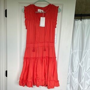Dear John Coral Mini Dress